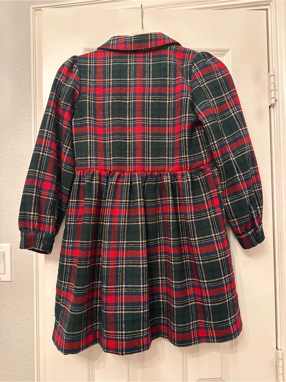 Copper Key Red & Green Plaid Long-Sleeve Girls Dress - Picture 2 of 6